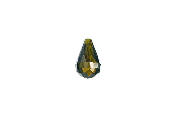 Pendant Cubic Zirconia Faceted Briolette (Peridot)