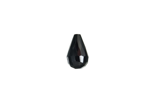 Pendant Cubic Zirconia Faceted Briolette (Black)