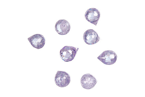 Pendant Cubic Zirconia Faceted Briolette (Lavender)