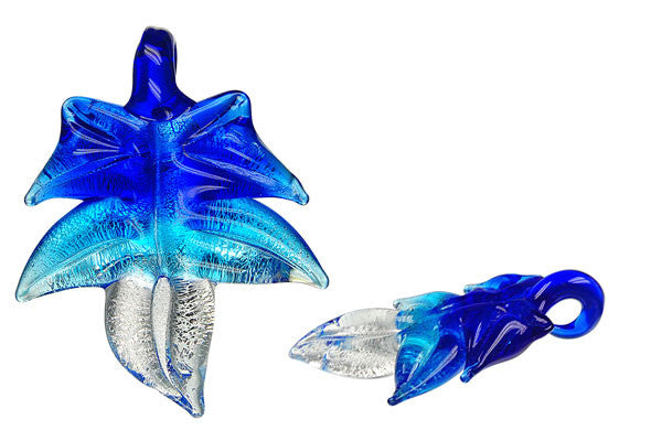 Pendant Murano Foil Glass Leaf (L-53)