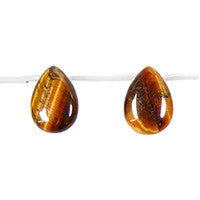Tiger Eye (Yellow and Blue) Flat Briolette Beads