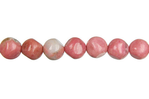 Rhodonite Cube Round Corner Beads