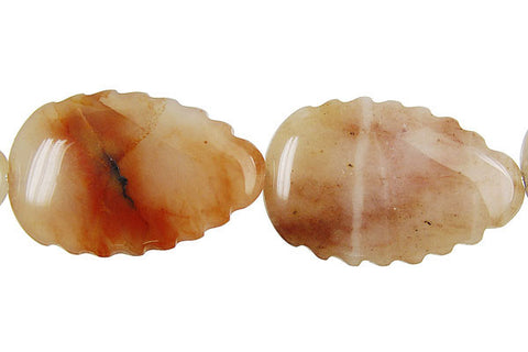 Oregon Picture Jasper Leaf (Vertical Drilled) Beads