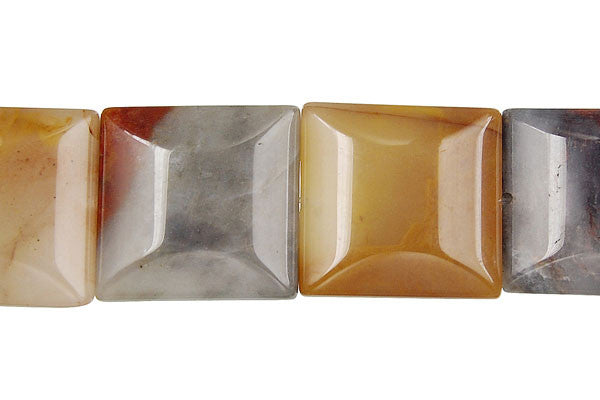 Oregon Picture Jasper Convex Square Beads