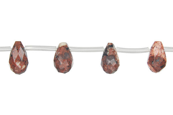 Mica Quartz Faceted Briolette Beads