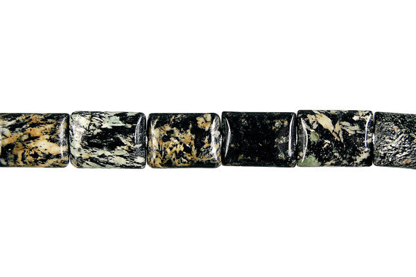 Fireworks Jasper Flat Rectangle Beads