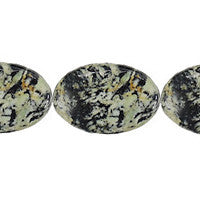 Fireworks Jasper Flat Oval Beads