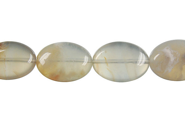 Botswana Agate Flat Oval Beads