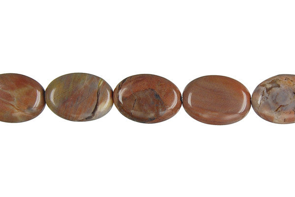 Amber Onyx Flat Oval Beads