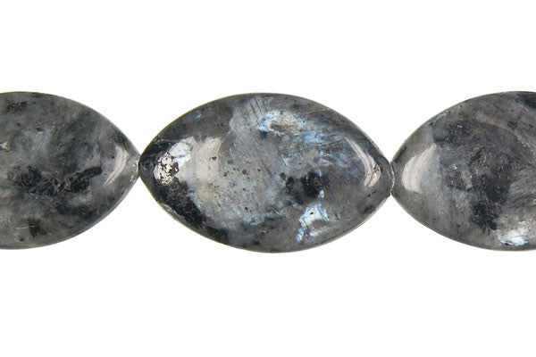 Larvikite Flat Rice Beads