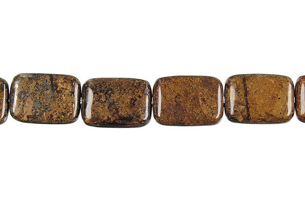 Bronzite Flat Rectangle Beads