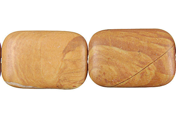 Wood Jasper Rectangle Beads