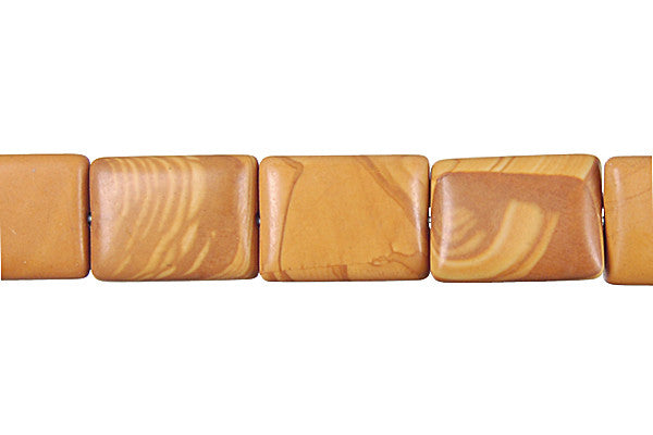 Wood Jasper Rectangle Beads
