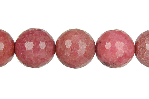 Rhodonite Faceted Round Beads