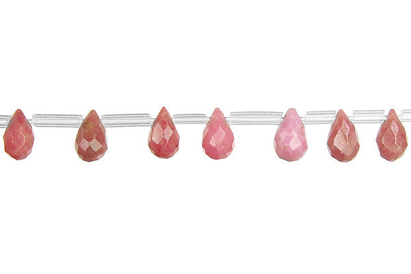 Rhodonite Faceted Briolette Beads