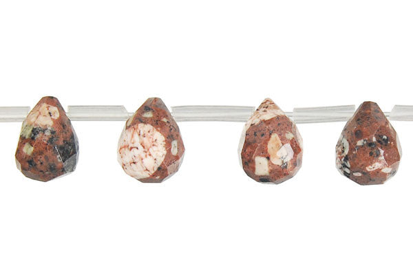 Mica Quartz Faceted Briolette Beads