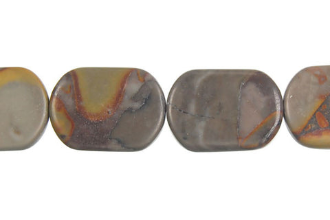 Golden Jasper Rectangle Round Corner Beads