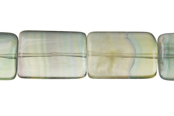 Fluorite (A) Puffy Rectangle Beads
