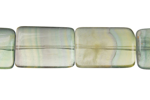 Fluorite (A) Puffy Rectangle Beads