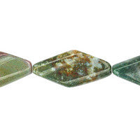 Fancy Jasper Twisted Diamond Beads