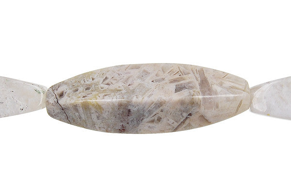 Bamboo Leaf Agate Square Rice Beads