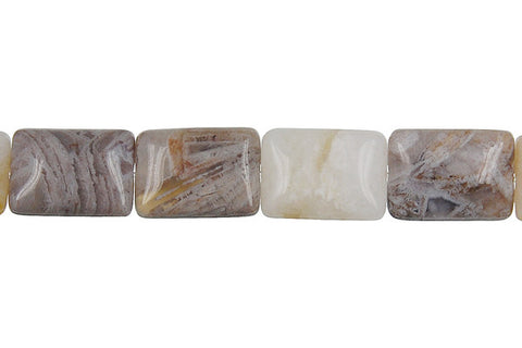 Bamboo Leaf Agate Rectangle Beads