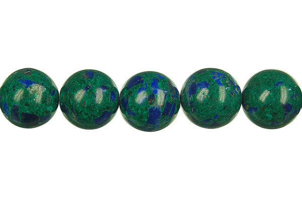 Azurite-Malachite Round Beads