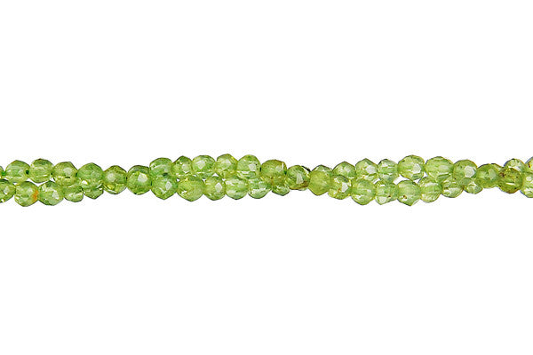 Peridot Faceted Round Beads