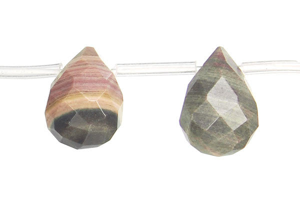 Silvermist Faceted Briolette Beads