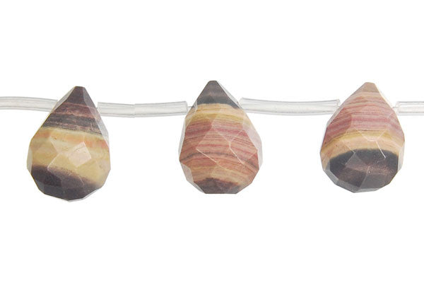 Silvermist Faceted Briolette Beads