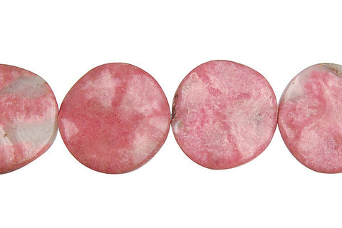 Rhodonite Coin Beads