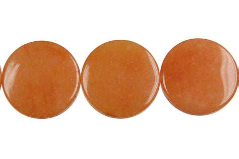 Carnelian Coin Beads