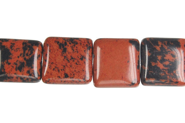 Mahogany Obsidian Square Beads
