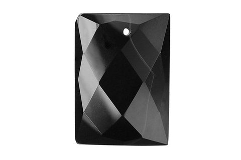Pendant Black Onyx (AAA) Faceted Rectangle