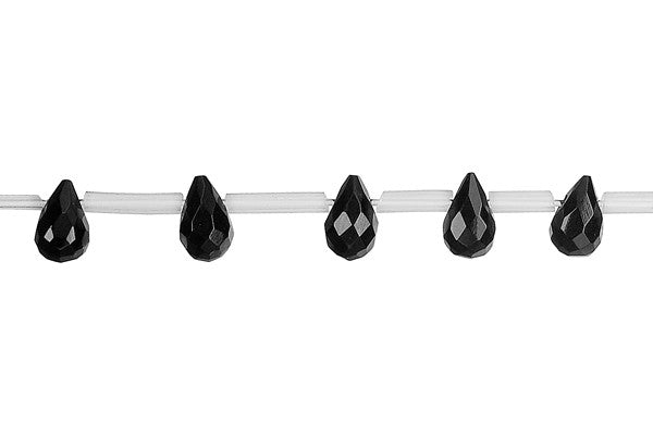 Black Onyx (AAA) Faceted Briolette Beads