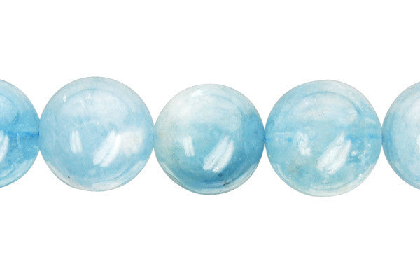 Aquamarine Round (A) Beads
