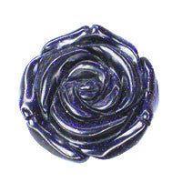 Pendant Blue Stone Carved Rose