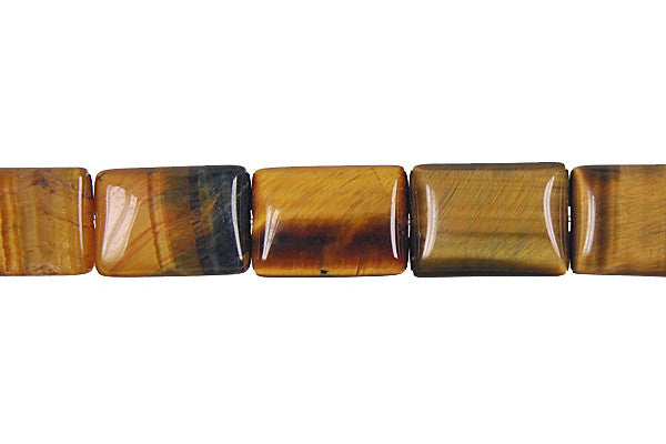 Tiger Eye Flat Rectangle Beads