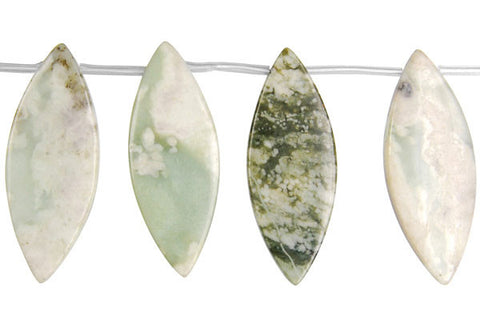 Peace Stone Flat Rice (Top Drilled) Beads