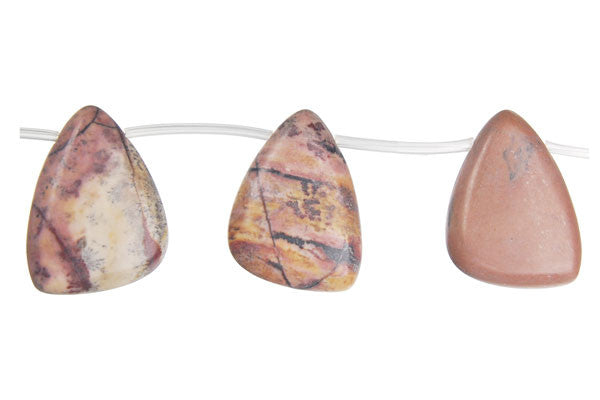 Leopard Skin Jasper Triangle Beads