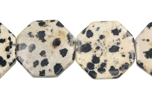 Dalmatian Jasper Octagon Beads