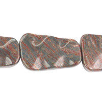 Tiger Iron Jasper Wavy Ladder Beads