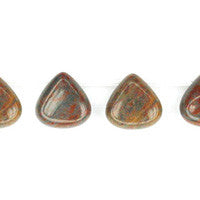 Tiger Iron Jasper Flat Briolette Beads