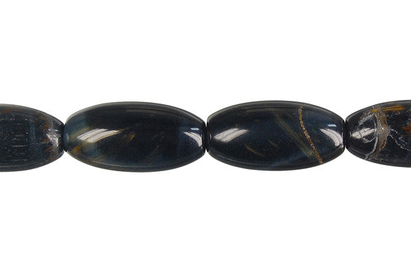 Blue Tiger Eye Rice Beads