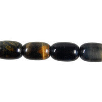 Blue Tiger Eye Drum Beads