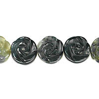 Blue Tiger Eye Carved Rose Beads