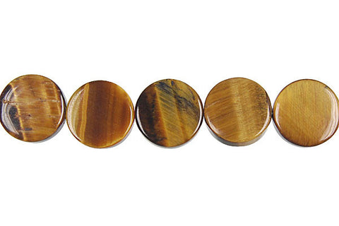 Tiger Eye Coin Beads