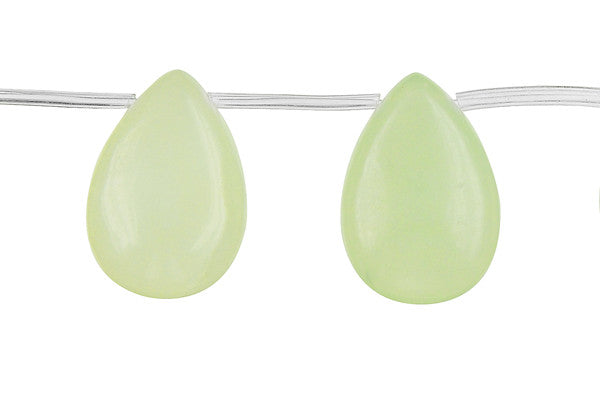 New Jade Flat Briolette Beads