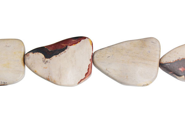 Leopard Skin Jasper Wavy Triangle Beads