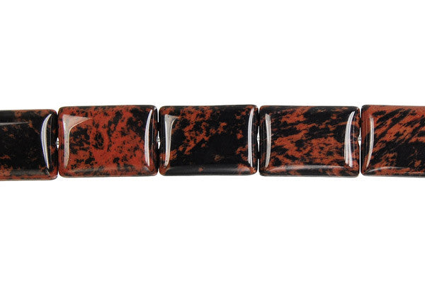 Mahogany Obsidian Flat Rectangle Beads